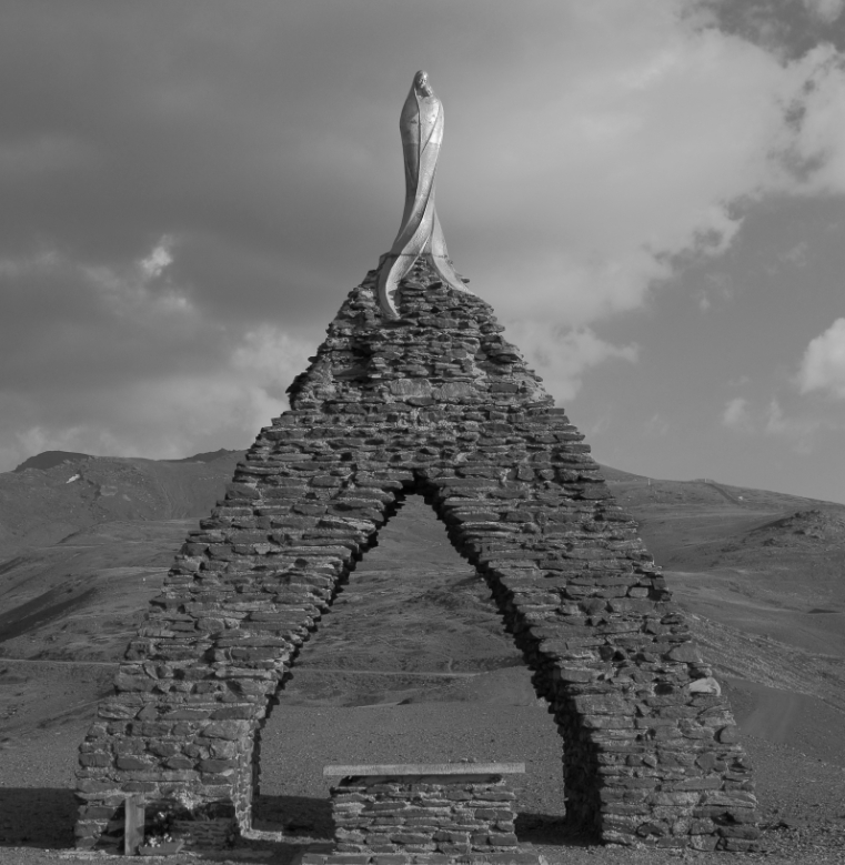 Monument Of Our Lady Of The Snows (Francisco López Burgos) At Pico Veleta Sierra Nevada 2014 08 07 Corrected